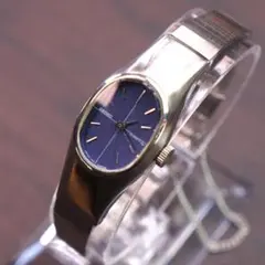 【稀少稼働品】SEIKO　 70'S　WGP ネイビー文字盤　手巻き腕時計