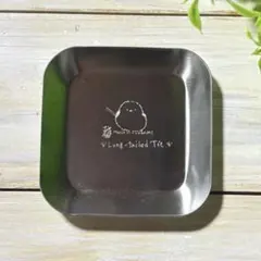 シマエナガのステンレス皿 四角形のサムネイル
