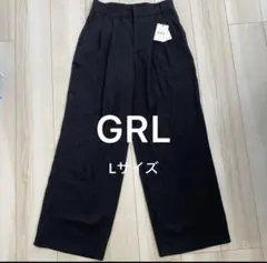 美品　グレイル　タックワイドパンツ　gm458 Lサイズ　ブラック