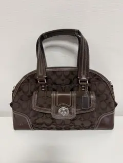 COACH コーチ 8K40 シグネチャー パイソン サッチェル ミニボストン