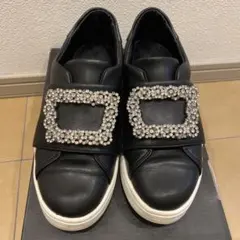 DIANAビジュー付きブラックスリッポン