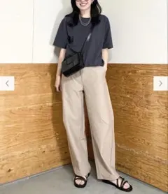 UNIQLO ジャージーカーブパンツ L ベージュ　新品