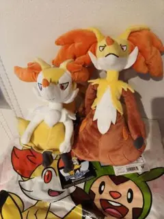 ポケモンセンター限定　テールナー　マフォクシー　ぬいぐるみ　セット　2014 ポケモンセンター限定 テールナー マフォクシー ぬいぐるみ