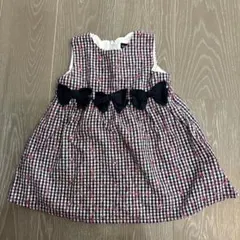 BeBe ノースリーブワンピース チェック柄 リボンのサムネイル