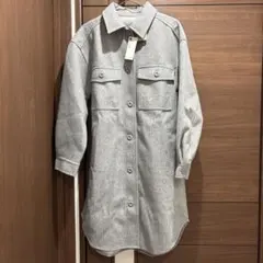 お値下げしました！！【新品未使用】GU ロングジャケット グレー Lサイズ