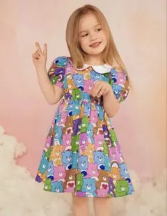 Care Bears ケアベア　カラフル　レインボー　ドレス　ワンピース 5Yのサムネイル