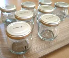 銀座千疋屋プリン空き瓶 8 個セット