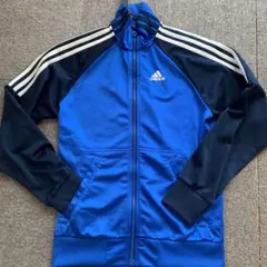お値下げアディダス スポーツウエアー ジャージ 青/濃紺/白(ライン) メンズS