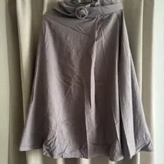 大人上品　ロングフレアスカート