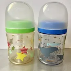 비둘기 아기 젖병, 2개 세트, 별 무늬, 고래 무늬, 비둘기