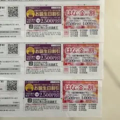 伊東園ホテルズ　お誕生日割引　割引券　クーポン　はなの金曜日割引