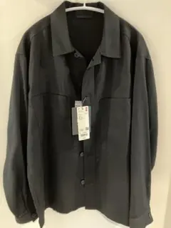 UNIQLO C プレミアムリネンシャツジャケット L ブラック - メルカリ