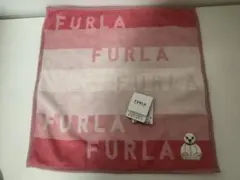 【新品未使用タグ付き】FURLA ピンク ストライプ ハンカチ