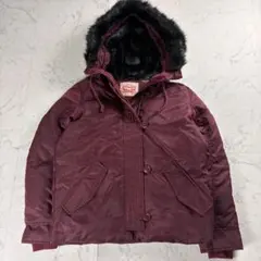 y2k RASVOA フライト ボンバー ジャケット N-2B ボア ボルドー JOHN'S CLOSET（ジョンズクローゼット） ブルゾン アウター 「13」N-2B