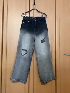 【値下げ】グラデーションダメージデニムパンツのサムネイル