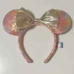 ミニーカチューシャ スパンコール ディズニーランド 40周年　TDL ピンク