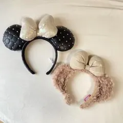 ディズニー　カチューシャ　ミニー　黒　ダッフィー　スタッズ　シェリーメイ