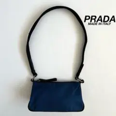 PRADA NYLON LEATHER ONE SHOULDER BAG