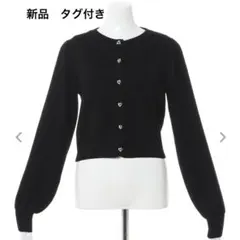 INGNI ハートボタンニットカーディガン　ブラック