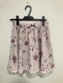 【美品】Ank Rouge 花柄フレアスカート ピンク 量産