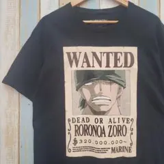 H4☆ワンピース☆アニメTシャツ☆ロロノア・ゾロ☆手配書☆Lサイズ 