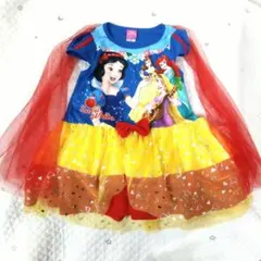 【美品】 ディズニープリンセス 半袖ワンピース 120cm
