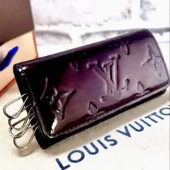 ルイヴィトン　 アマラント ヴェルニ ミュルティクレ4 M93517キーケース