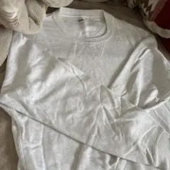 UNIQLO 白色長袖 クルーネック トレーナー