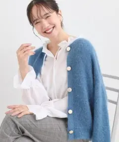 DRESKIP ふわふわシャギー 大人レディなカーディガン