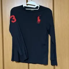 ポロラルフローレン　ビックポニー　黒ロングT シャツ