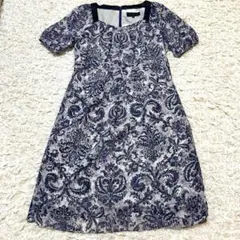 美品✨️UNTITLED アンタイトル ワンピース ボタニカル柄 ひざ丈サイズ2