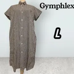 【美品】ジムフレックス 半袖 シャツワンピース ギンガムチェック Mのサムネイル