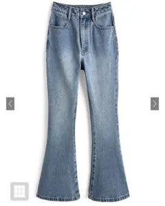 GRL ハイウエストフレアデニムパンツ