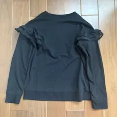 Pierrot 肩フリル　カットソー　黒のサムネイル