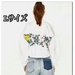 大人気！刺繍フリルブラウス Lサイズ