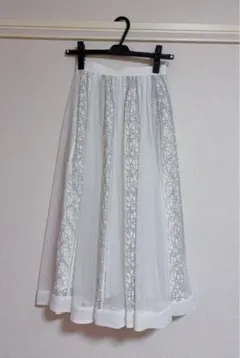 Apuweiser-riche バイカラーレーススカート 0サイズ タグ付き