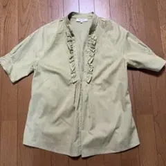 SCAPA フリル付きシャツ 38サイズ オリーブグリーンのサムネイル