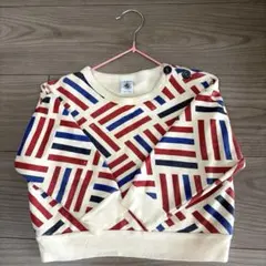 PETIT BATEAU スウェット長袖プルオーバー 86cm
