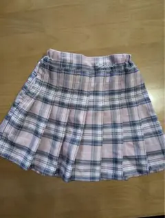 PINKHUNT ピンク系チェック プリーツスカート