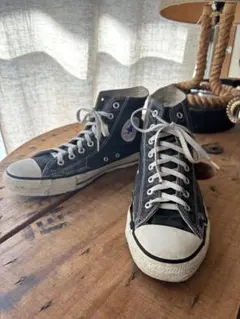 90's usa9.5 27.5cm ブラック コンバースオールスターハイカット