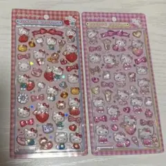 ボンボンドロップシール　ハローキティ　赤　ピンク　2点セット　第二弾
