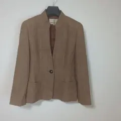 トラサルディTRUSSARDI ノーカラージャケット ブラウンのサムネイル