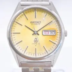 セイコー タイプ2 電池新品 ガラス風防新品 美品 ブラウン 1976年製