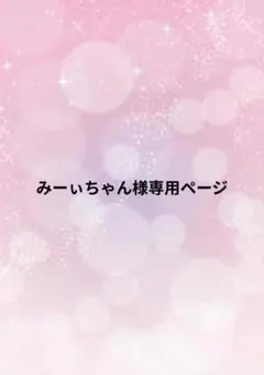 みーぃちゃん様専用ページ