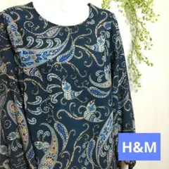 【H＆M】ペイズリーの総柄がとても美しい膝丈ワンピース