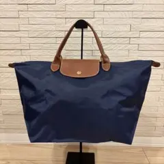 即日発送★ ロンシャン　プリアージュ L トートバッグ　ネイビー
