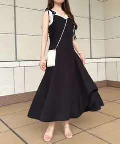 apres jour アプレジュール ハートネックドレープキャミワンピース