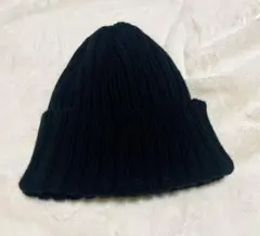 ナノ・ユニバース　ニット帽子　ブラック