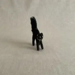 【最小】ヴィンテージ　ブラックキャット　トムキャット　シュタイフ　置物　ドイツのサムネイル