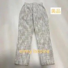 eimy istoire ツイード調 テーパード パンツ ベージュ